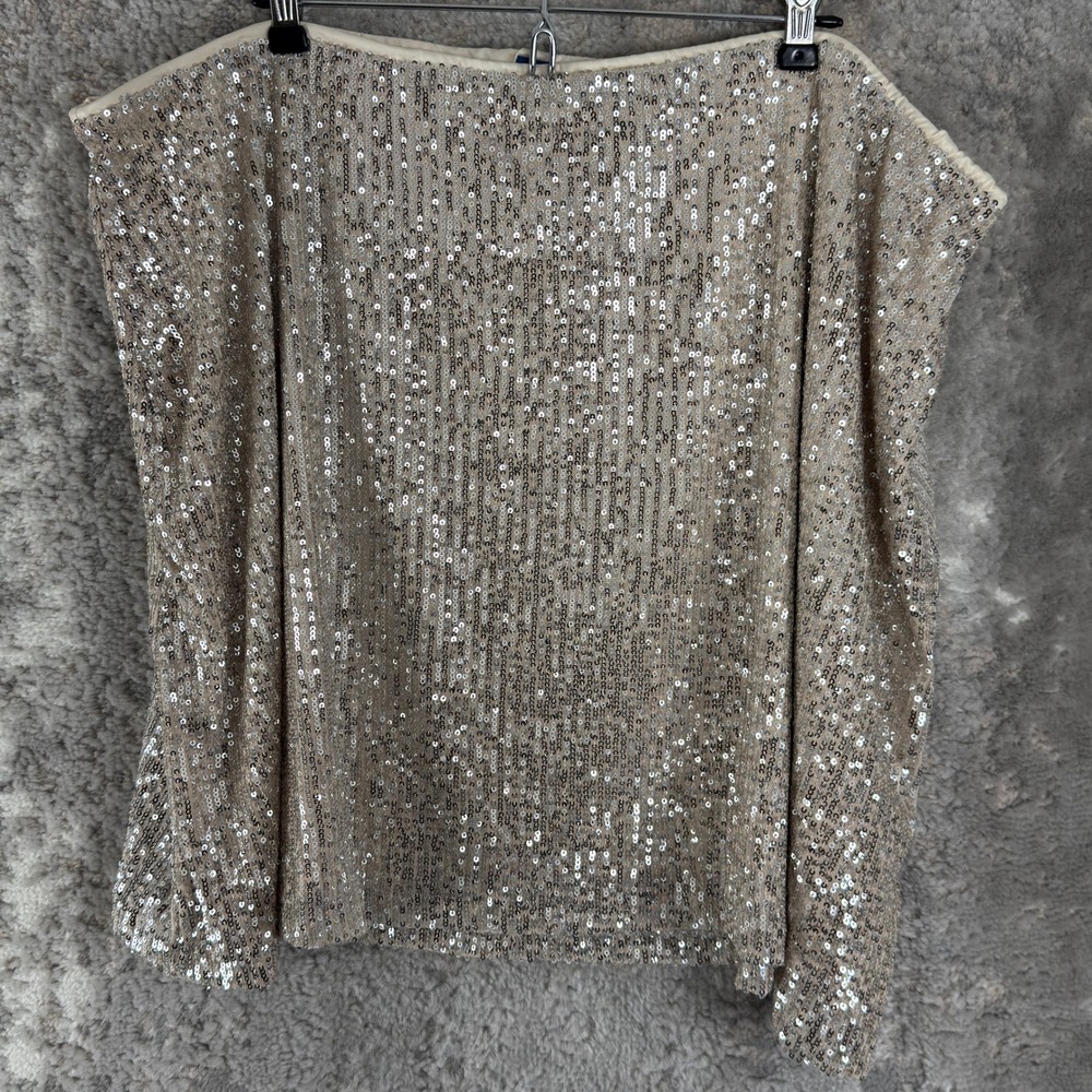 New Old Navy Plus Size 3X Sequin Party Holiday Camisole Tank Top Gold Women